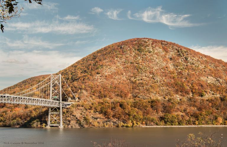 The Hudson River winding through the valley