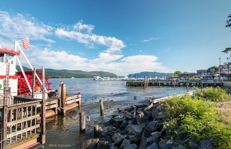 The Newburgh waterfront along the Hudson River