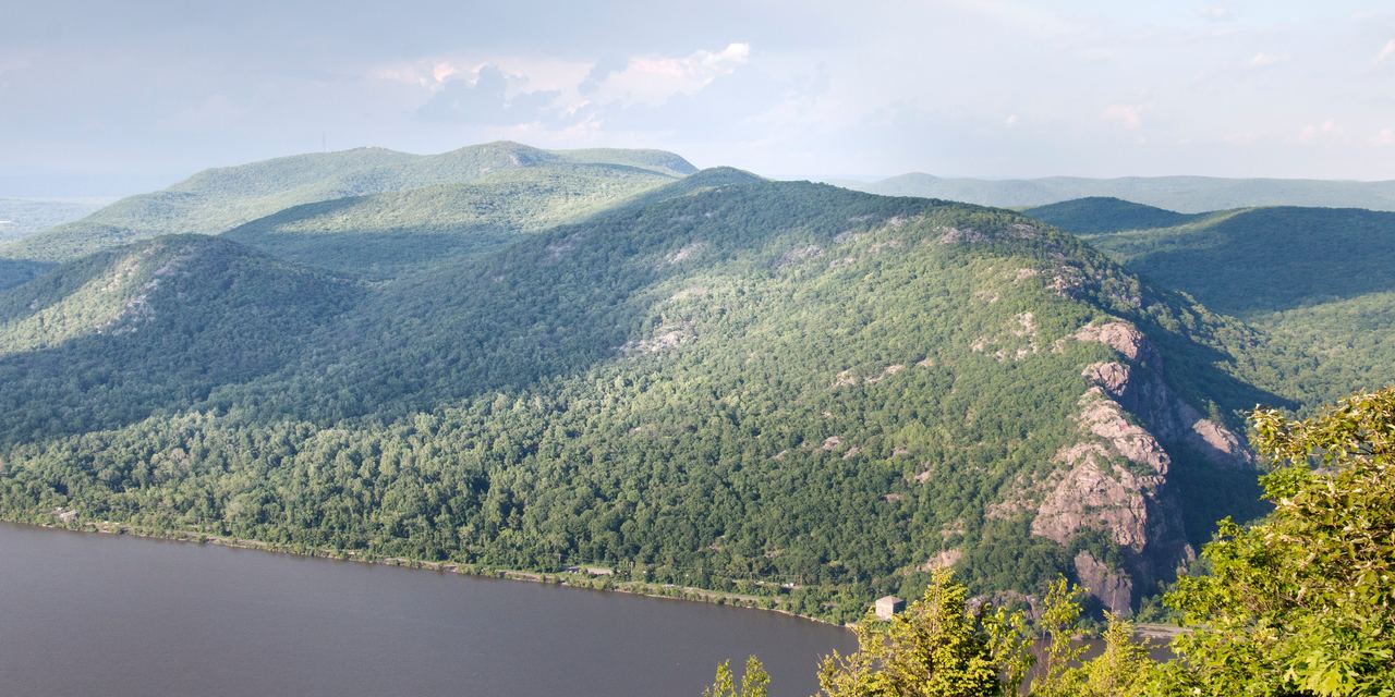 Storm King ridge across the Hudson framing the Ulster County biosolids brief.