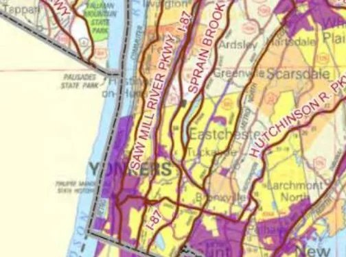 Environmental justice screening map thumbnail for Westchester County