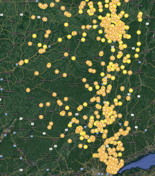 Map of excess food waste generators